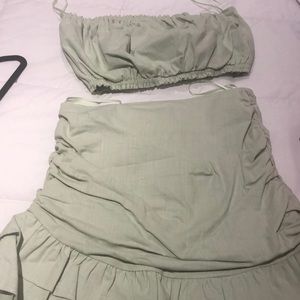 Two piece mint green set